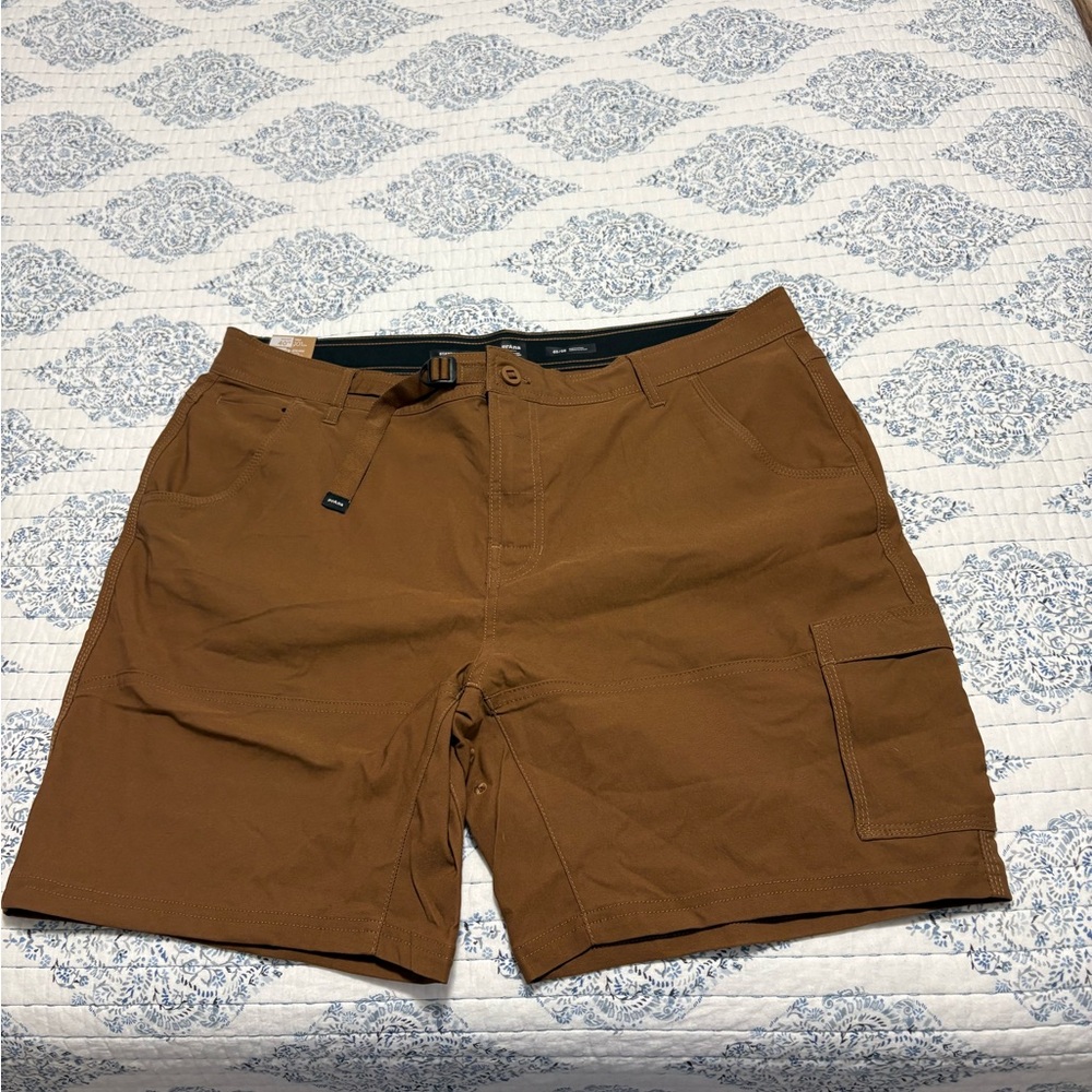 Prana Men's Cargo Shorts in Rust Brown